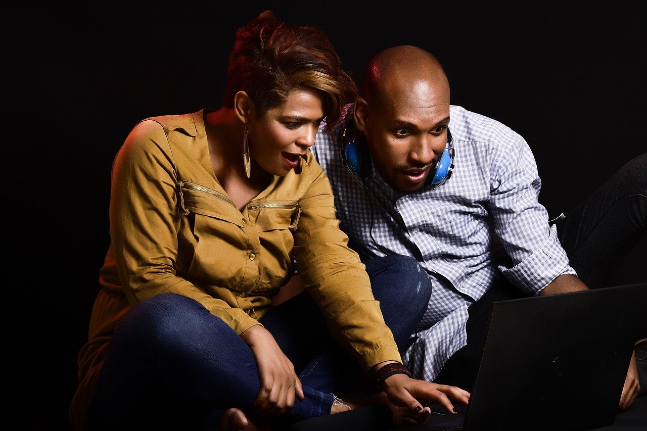 Adults watching TV